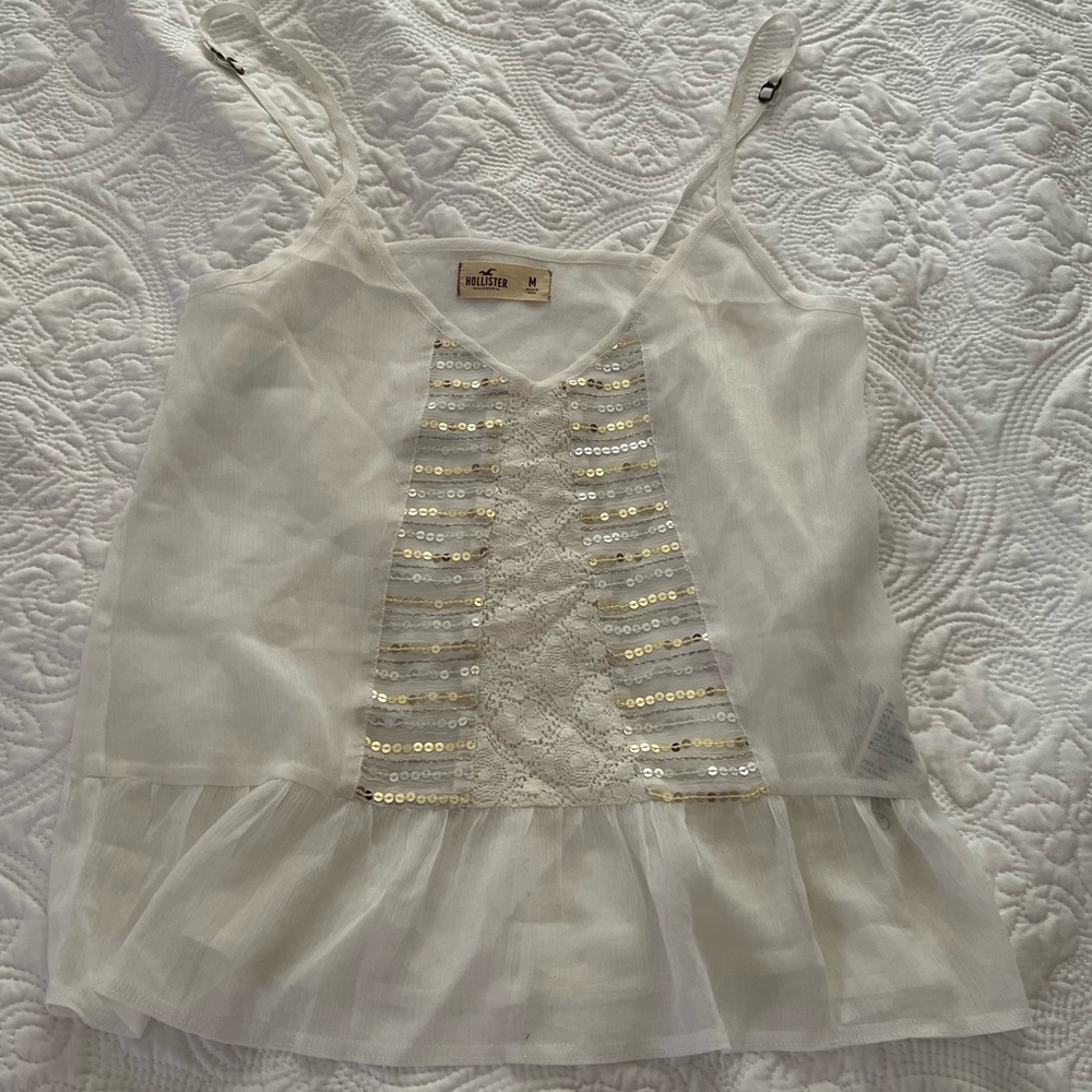 WOMEN'S NWOT HOLLISTER SEQUIN SHIMMER CAMISOLE